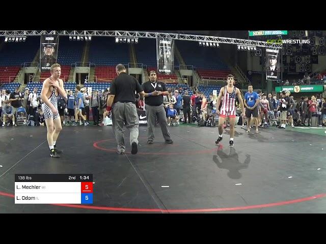 2018 USMC-USAW Cadet & Junior GR Nationals/Cadet 138 Quarter-Finals - Luke Mechler (WI) Vs. Luke O