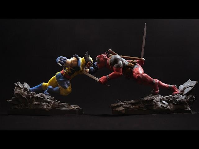 I made Deadpool and Wolverine stabbing each other