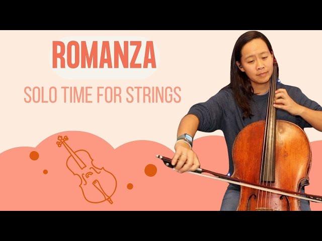 Romanza arr. by Forest R Etling from Solo Time for Strings Book 3 | Cellomoji Cover