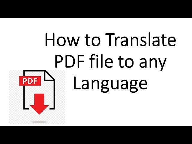 How to Translate a PDF to Any Language