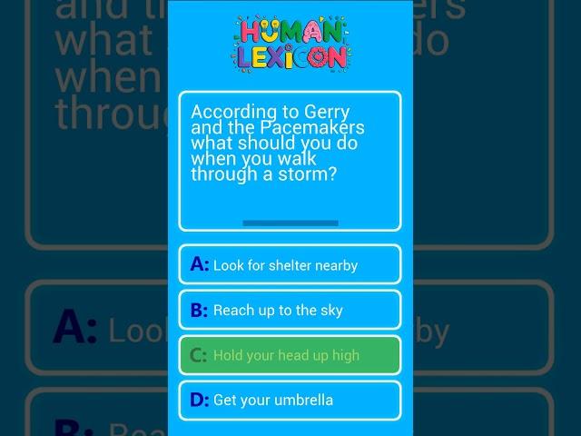 According to Gerry and the Pacemakers what should you do when you walk through a storm?