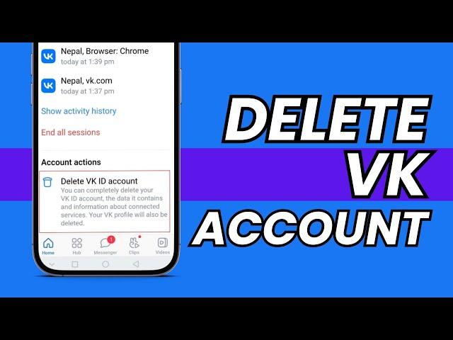 How to Delete VK account on Mobile (2023)