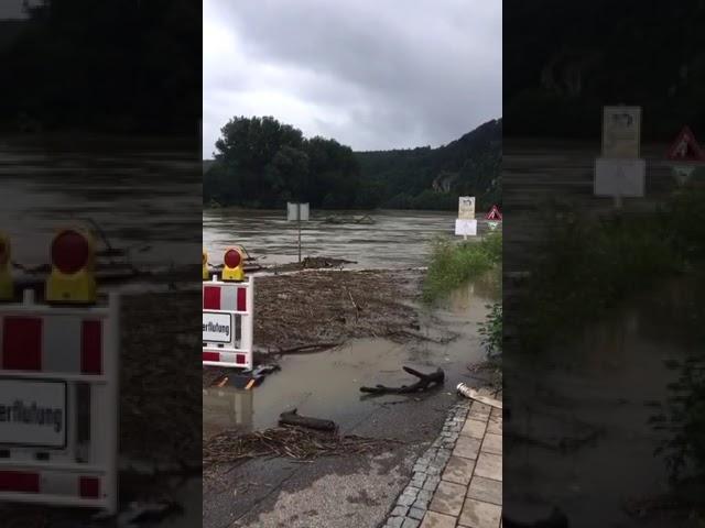 Hochwasser in Regensburg im Juni 2024 (Montag, 3.6.)