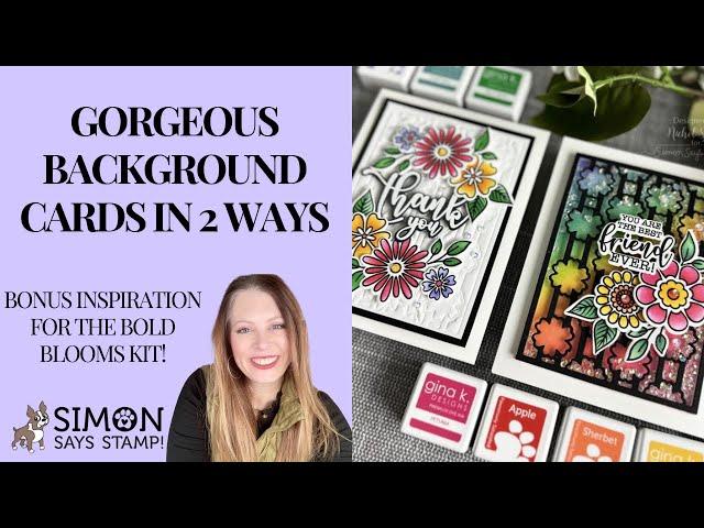 Make Stunning Cards with Gina K Designs Class Products! Background Die Cut Plate in Action!