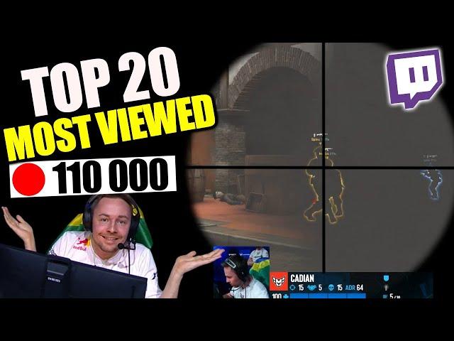 TOP 20 MOST WATCHED CS:GO TWITCH CLIPS OF IEM Rio 2023!