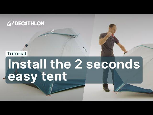 TUTORIAL - How to install the 2 SECONDS EASY (fresh&black 2p) ? | Decathlon_QUECHUA