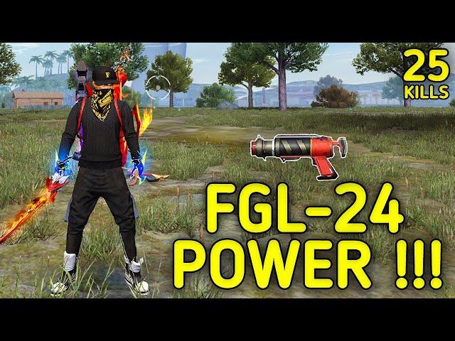 SOLO VS SQUAD || FGL-24 LAUNCHER POWER UNEXPECTED MELTING ENEMIES LIKE WALL| 99% HEADSHOT INTEL I5