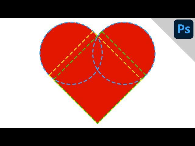 Create a heart shape (with the rectangle and ellipse tool) | PHOTOSHOP TUTORIAL -  TIPS & TRICKS