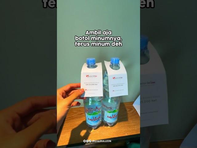 KOCAK SIH TRIKNYA! BEGINI CARA BELI BOTOL MINUM DI HOTEL SUPAYA HARGANYA GA MAHAL