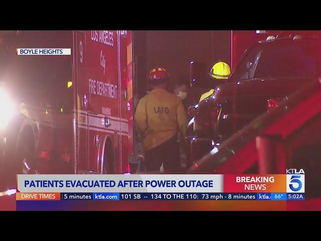 Power outage forces critical condition patients from Boyle Heights hospital