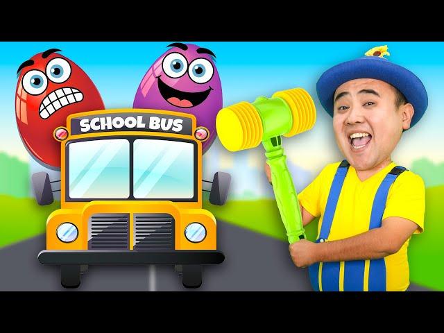 Wheels on The Bus Song  +MORE Kids Songs | Surprise Eggs Nursery Rhymes | Tigi Boo