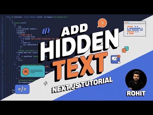 How to Add Hidden Text & Metadata to Your Website | Next.js 15 Tutorial