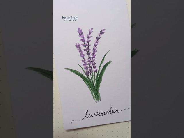 Easy flower painting || lavender drawing tutorial #shorts #art #painting #gouache