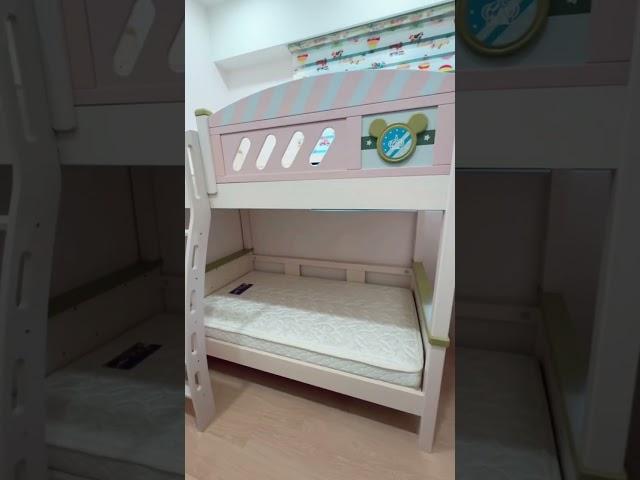 [兒童家具品牌推薦]-Sun-Baby兒童的家具-台北總店,201改款夢幻米奇上下舖配落地梯到府安裝 #家具 #小孩 #兒童家具 #travel #推薦 #兒童房首選