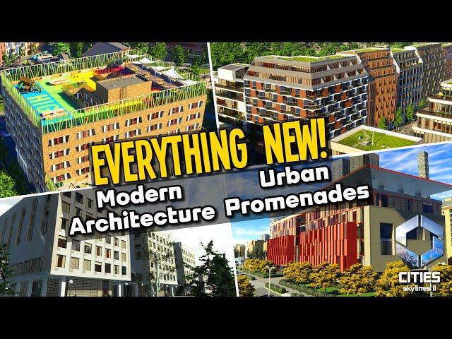 Urban Planners Will LOVE These: Urban Promenades & Modern Architecture! (Cities Skylines 2)