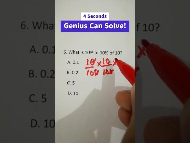 A genius can solve in 4 seconds 