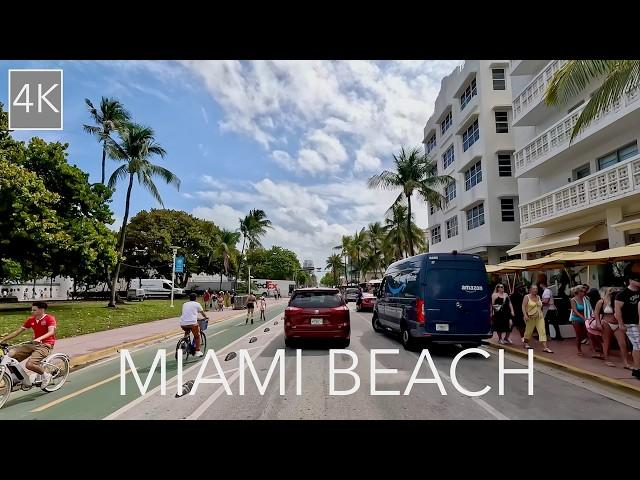 Miami Beach Florida City Drive 4K - South Beach Driving Tour - Art Deco District