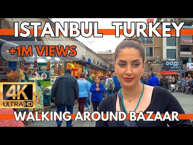 ISTANBUL TURKEY CITY CENTER 4K WALKING TOUR GRAND BAZAAR,EMINONU,SIRKECI | SHOPS,STREET FOODS,BAZAAR