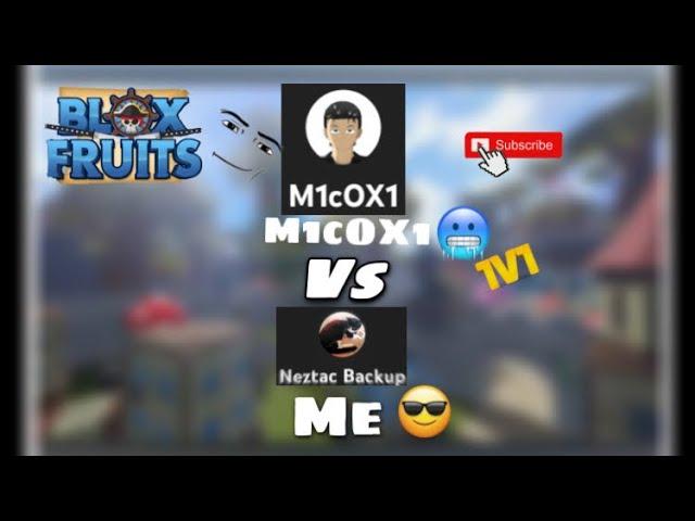 1v1ing my friend M1cOX1 in Blox Fruits  (goofy thumbnail)