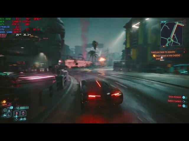 Cyberpunk 2077 4K 1440P Tested RTX 4090 Ryzen 9 7950X3D DLSS Quality RTX ON!