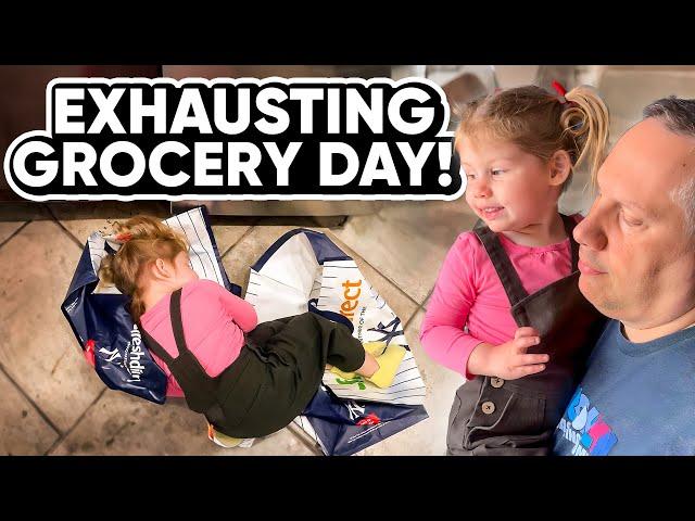 Our 3 Year Old Tackles Groceries With Major Energy... Until This Happens!