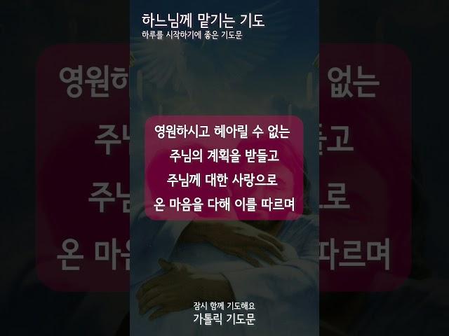[가톨릭 기도문] 하느님께 모든 것을 맡기는 기도, 하루를 시작하기에 좋은 기도문 (남자성우)