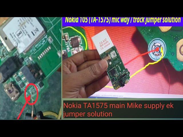 Nokia ta 1575 mic jumper solution||Nokia ta 1575 mic not working / Nokia 105s mic problem solution