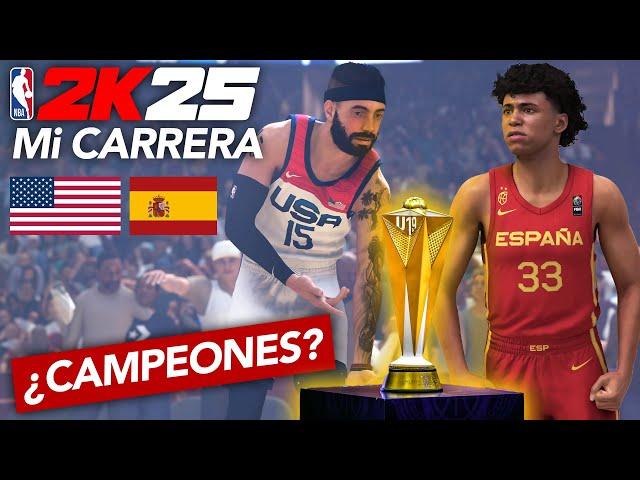 ¿CAMPEÓN del MUNDO U19? ESPAÑA vs USA - NBA 2K25 MI CARRERA #3 - AIRCRISS