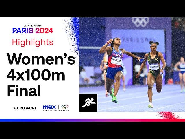 DRAMATIC FINISH!  | Women's 4x100m Final Highlights | #Paris2024 #Olympics