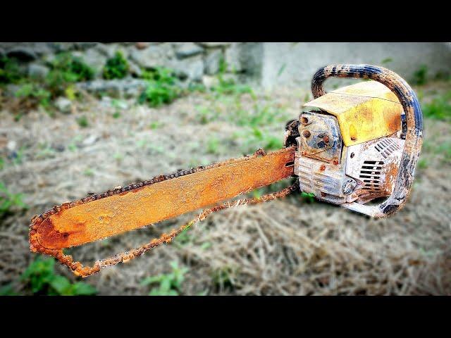 Restoration Old Rusty Gasoline ChainSaw | Restoring Petrol Chain Saw