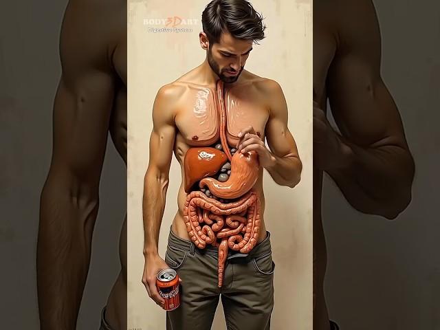 Digestive System Animation | Drinking a can of soda