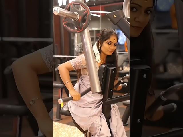 Vidhya Queen Workout in Gym #vidhyasri #workout #traditionallove #sareelover #fitnessmotivation #PBS