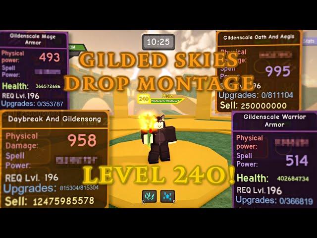 ROBLOX Dungeon Quest // Best Drops & Pots From Gilded Skies! // My Journey to Level 240!