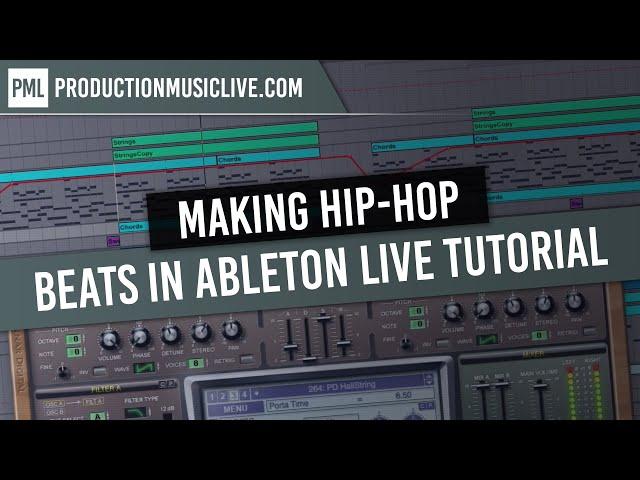 Making Hip Hop Beats in Ableton Live Tutorial Rap RnB Black Old School DRE Style Walkthrough