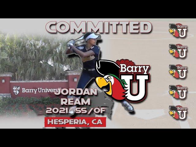 2021 Jordan Ream Shortstop and Outfield Committed to Barry University