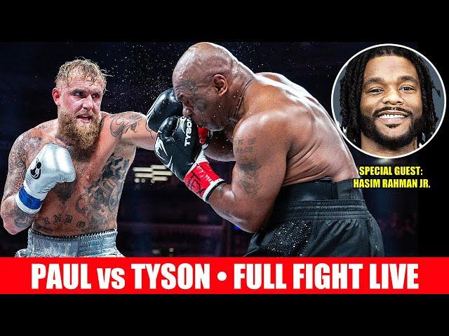 Jake Paul vs Mike Tyson • FULL FIGHT LIVE COMMENTARY & WATCH PARTY with GUEST Hasim Rahman Jr