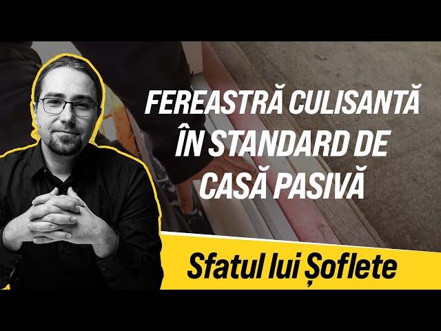 Detalii pentru o fereastră culisantă în Standard de Casă Pasivă.