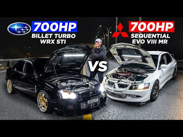 Rally Legends Underground DRAG RACE: Subaru WRX STI vs. Mitsubishi Lancer EVO