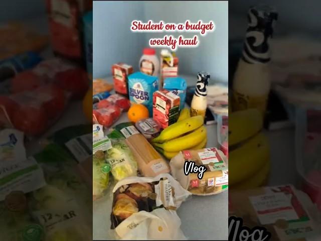 Weekly necessities haul as a student on a budget #shorts #food