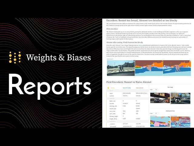 Introducing "Reports" by Weights and Biases