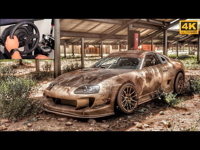 Rebuilding Toyota Supra RZ MK4 Drift (1200Hp) - Forza Horizon 5 | Thrustmaster T300RS 4K Ultra HD.