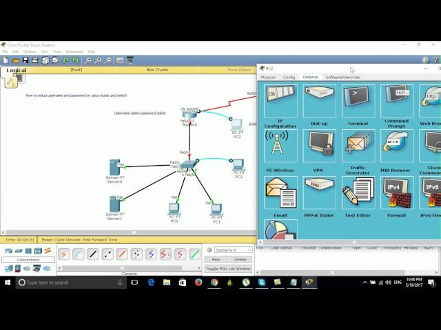 How to setup username and password on cisco router and switch