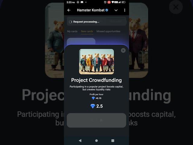 New Card Upgrade Project Crowdfunding | Hamster Kombat Season 2