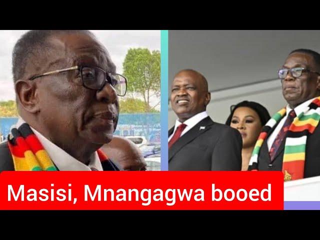 Video of Mnangagwa & Masisi being booed by Botswana crowd