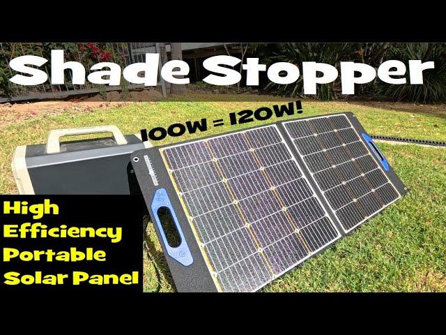 High efficiency portable solar panel with Shade Stopper Technology. 100W better than 120W?