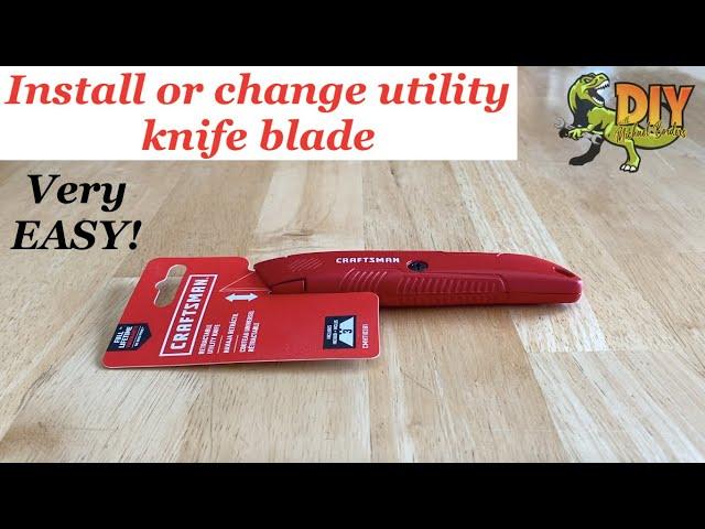 Utility knife blade change