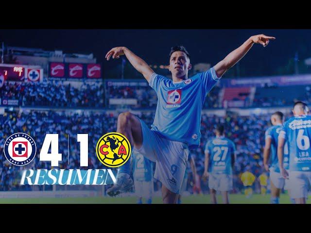 CRUZ AZUL 4-1 AMÉRICA J6 | GOLEADA AZUL en el CLÁSICO JOVEN