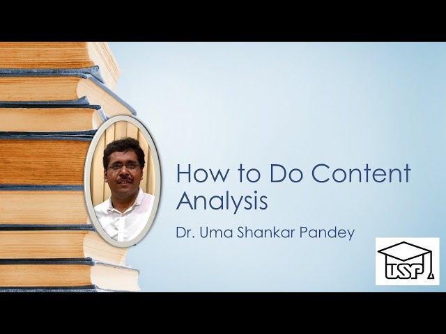 How to do Content Analysis by USP