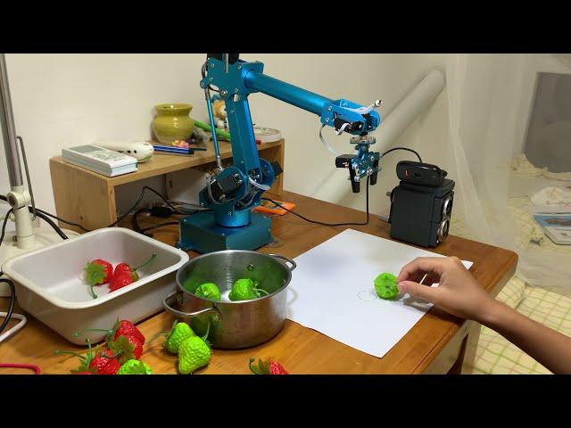 A demo of agriculture robot. Robotic arm + Raspberry PI + Python + OpenCV.