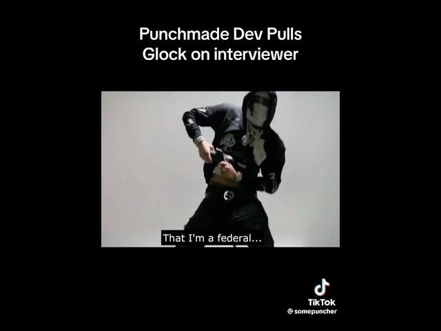 Punchmade Dev shoots interviewer during interview     #scamming #shorts #punchmadedev #jail #gun